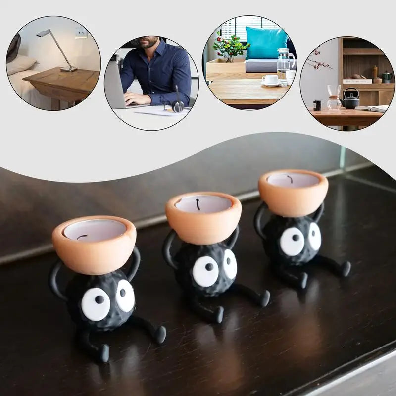 Cartoon Briquette Tea Light Holders – 3D Printed Candlestick