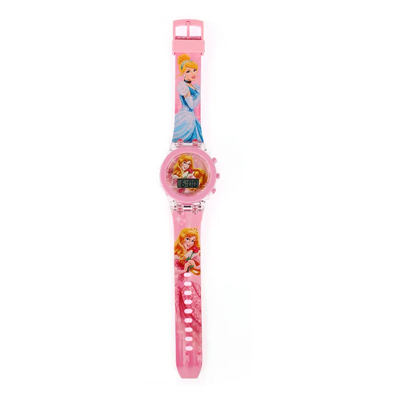 Flash Light Spiderman Kids Watch - Cartoon Character Timepiece