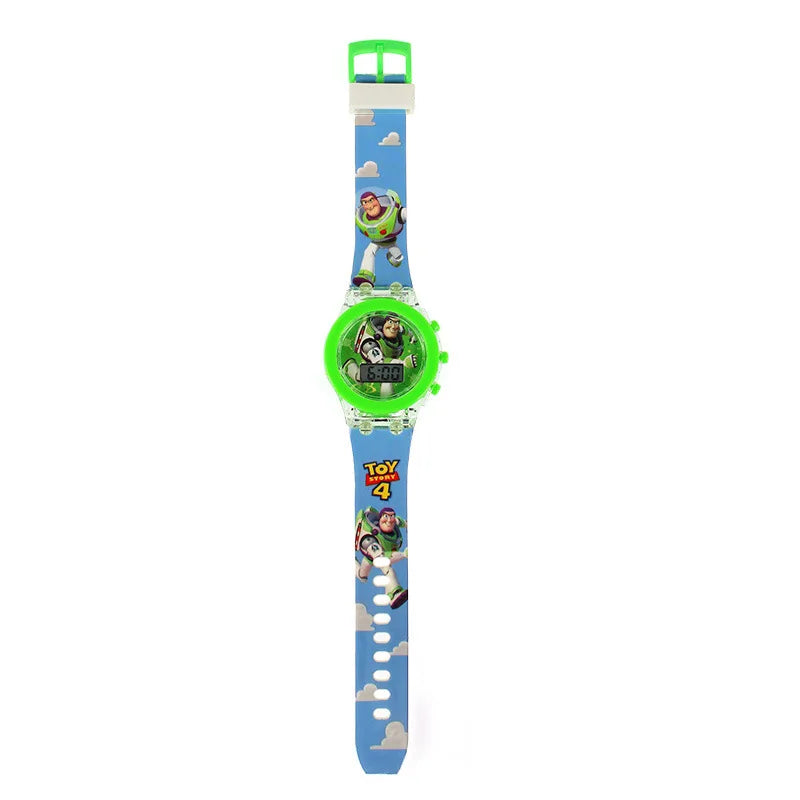 Flash Light Spiderman Kids Watch - Cartoon Character Timepiece