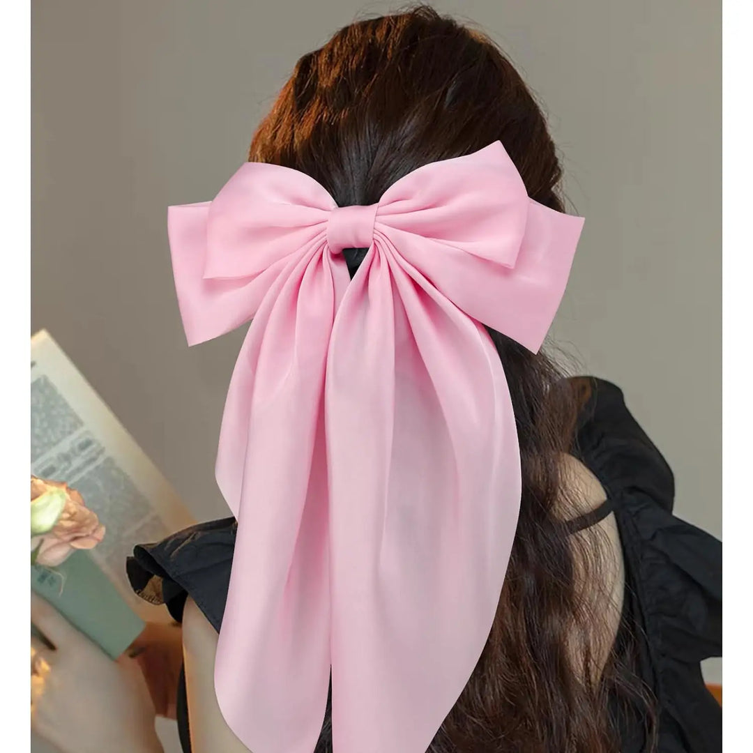 Elegant Bow Ribbon Hair Clip – Satin Bowknot Hairpin