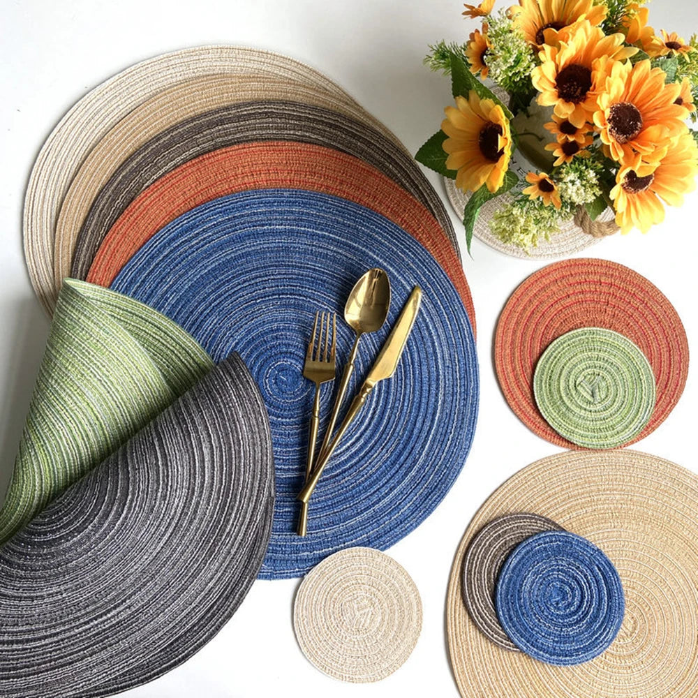 Round Table Mats – Woven Ramie