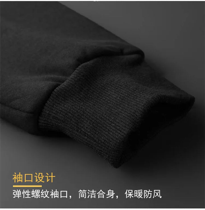 Winter Lambswool Coats Thicken Warm Jackets Long Sleeve Zipper Hoodies Casual Sports Fleece Black Coat Hooded Men Women Jacket