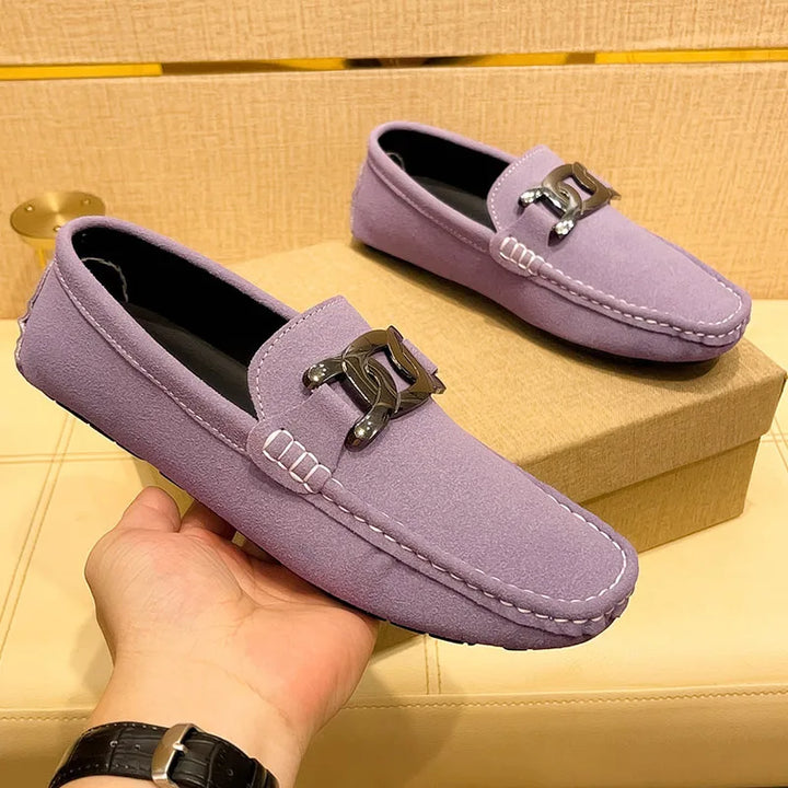 YRZL Loafers Men Big Size 48 Soft Driving Moccasins High Quality Flats Suede Leather Shoes Men Slip-on Luxury Loafers for Men