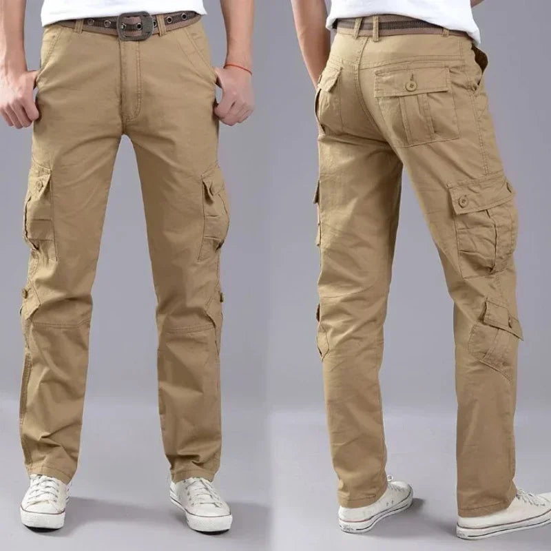 Male Trousers Straight Casual Men's Cargo Pants Stacked Loose Korean Style New In Regular Fit Luxury Oversize Fashion Y2k