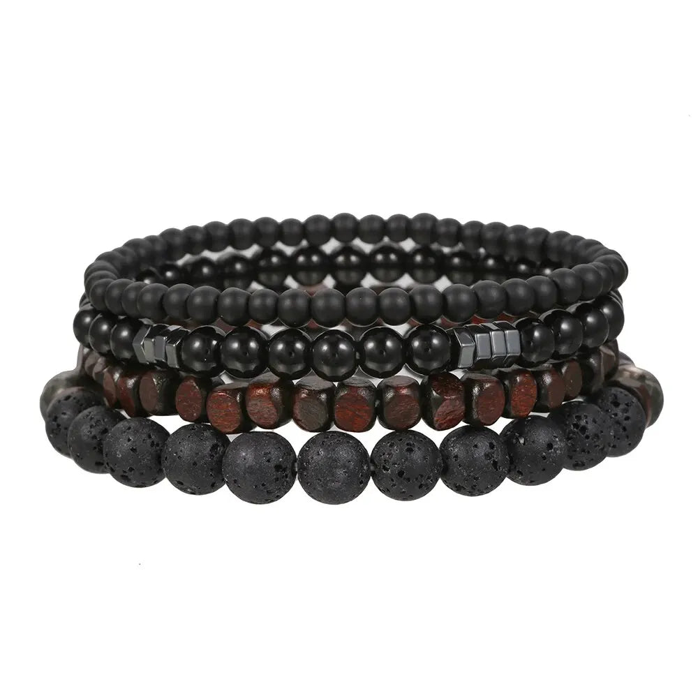 Black Gall Stone Bracelets – Men's Jewelry