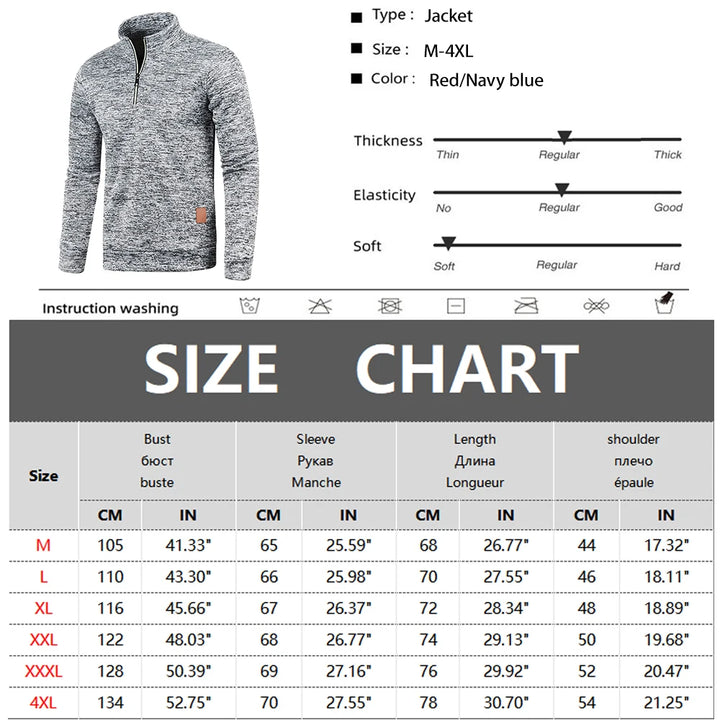 Men Pullover Men's Thicker Sweatshirts Half Zipper Pullover for Male Hoody Man Sweatshir Autumn Solid Color Turtleneck Sweaters