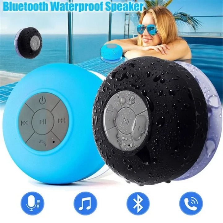 Mini Portable Bluetooth Speaker  Powerful Suction-Cup  Built-in Microphone Bluetooth Speaker for  Phone Shower Gift