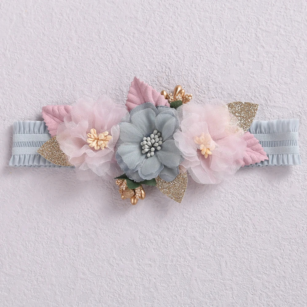 Baby Girl Headband – Elastic Floral Headwear