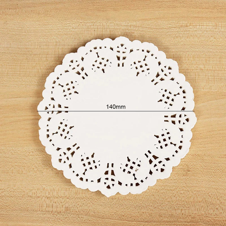 100pcs White Lace Coaster Doilies - Wedding & DIY Decor