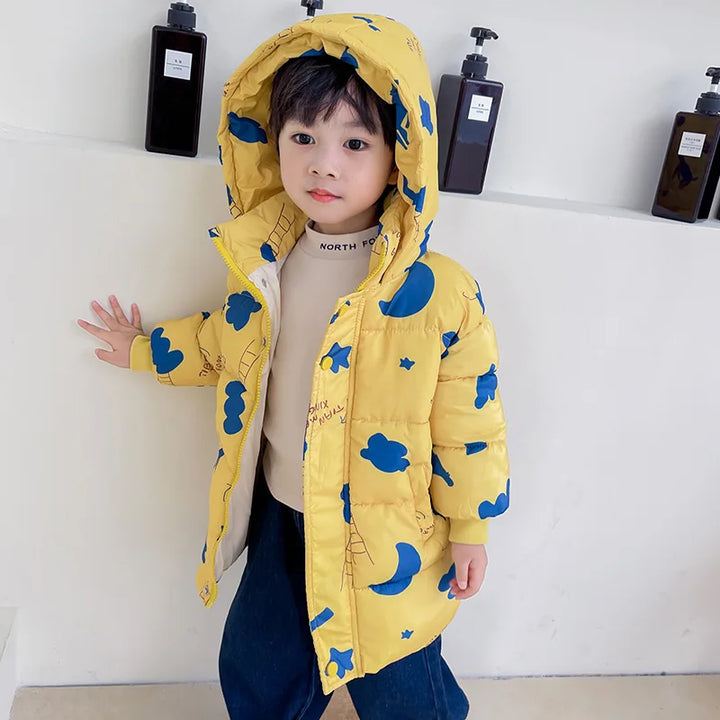 Kids Hooded Down Jacket - Warm Winter Coat for Ages 2-7