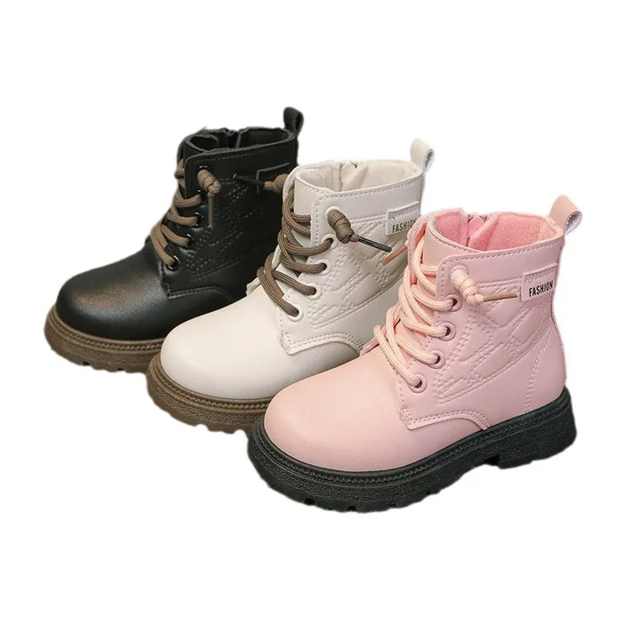 Kids' Waterproof Leather Boots – Durable, Breathable, Stylish Winter Shoes