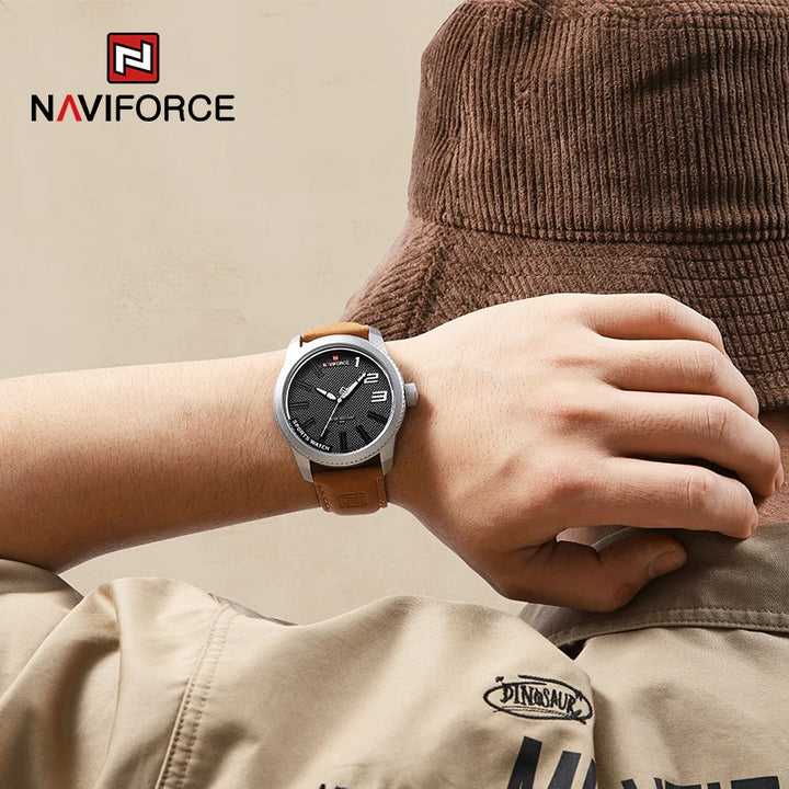 Original NAVIFORCE Watch For Men 2022 New Quartz Sport Waterproof Clock Fashion Luxury High Quality Male Leather Wrist watch