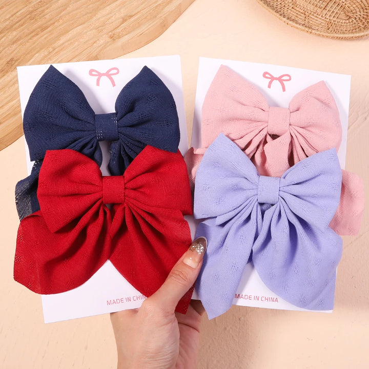 Sweet Print Bow Hair Clips – Summer Accessories