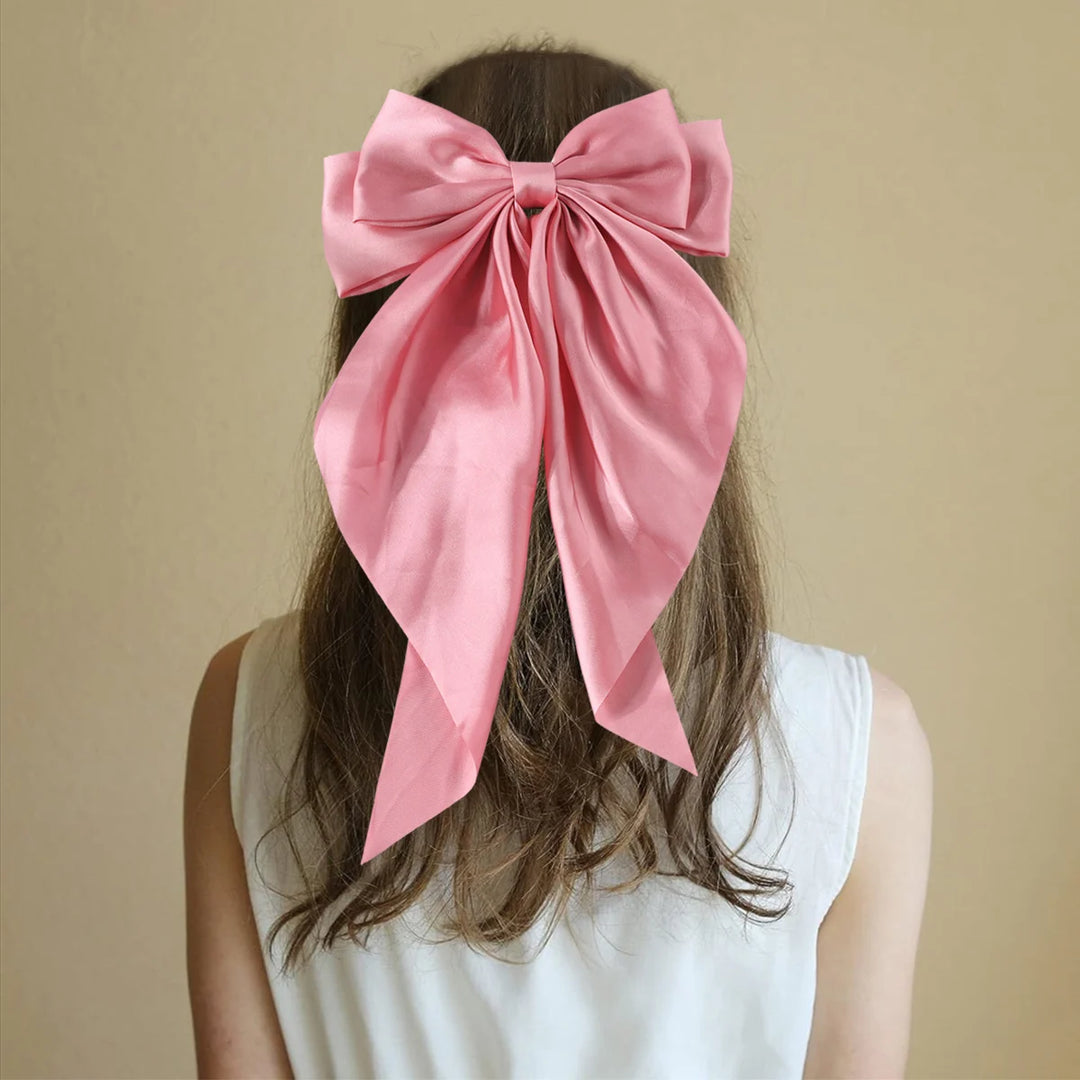 Elegant Bow Ribbon Hair Clip – Satin Bowknot Hairpin