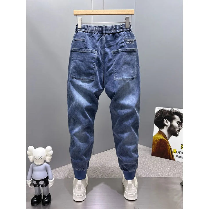 Casual Gradient Gray Jeans Men Fashion Loose Hip Hop Harem Pants  Fall Youth Outdoor Joggers Male Trousers Designer Streetwear