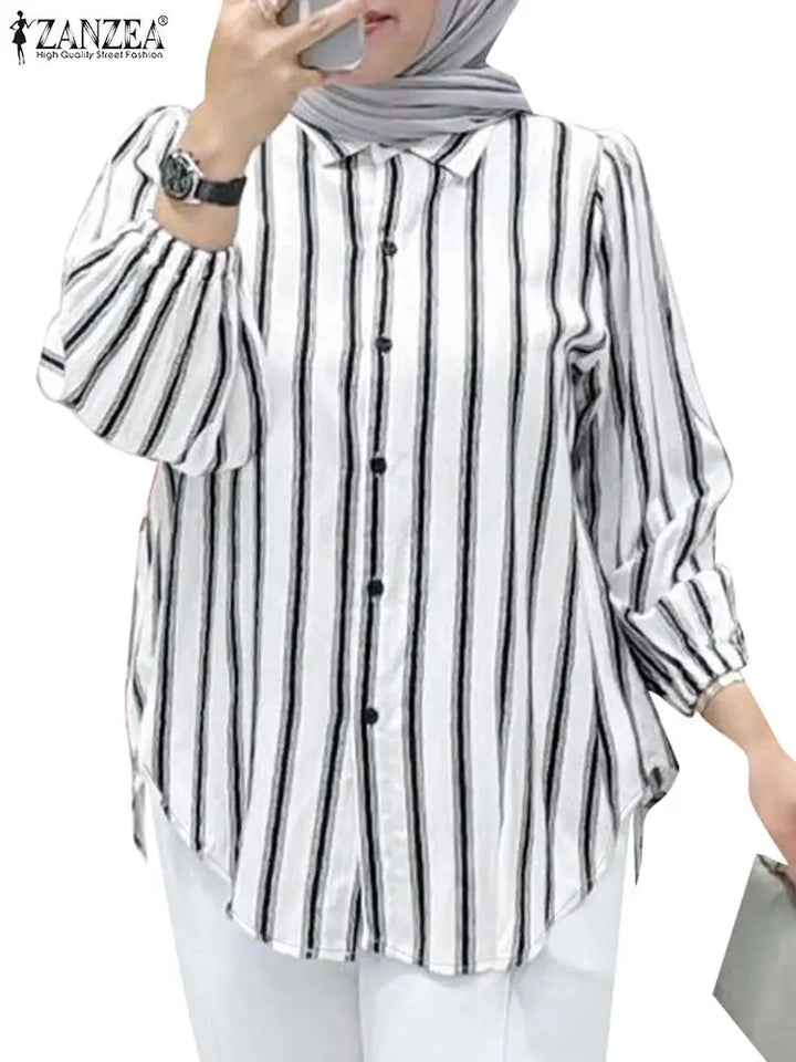 ZANZEA OL Stripe Tunic