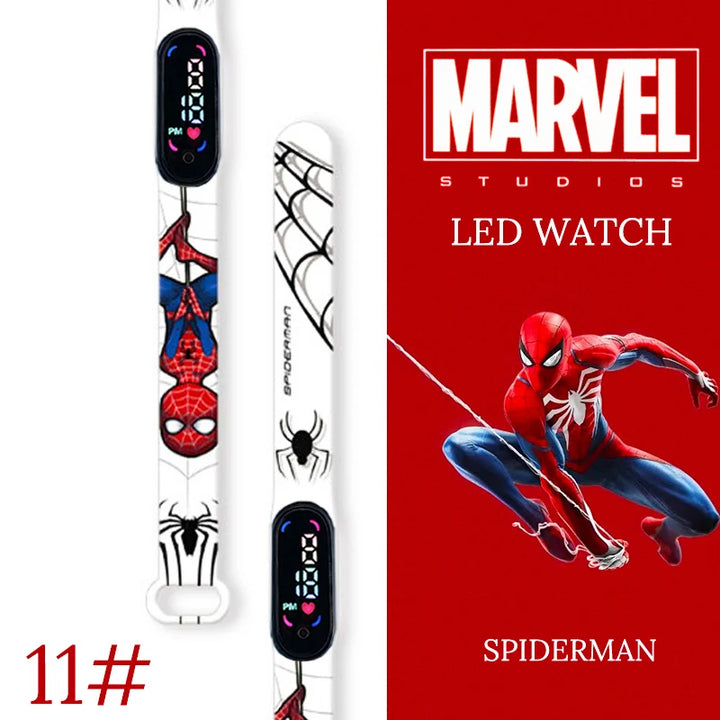 MINISO Spiderman Kids Digital Watch - Waterproof LED Sport Wristband