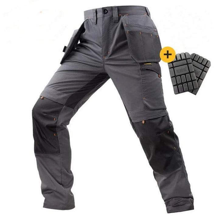 Men Outdoor Labor Trousers, Elastic Cargo Pants With Hanging Tool Pocket