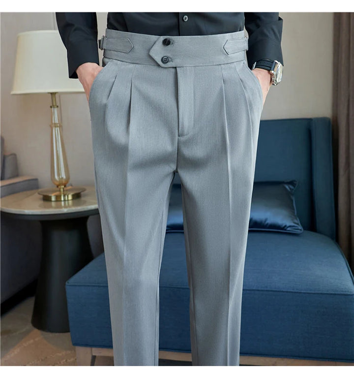 Men's Suit Pants – High-Quality Slim Fit, Solid Color