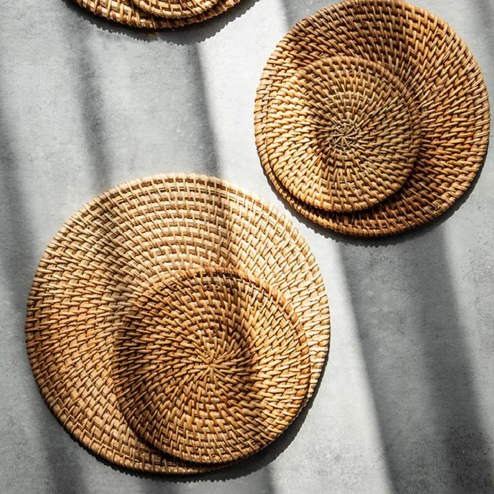 Handmade Rattan Table Mat Set