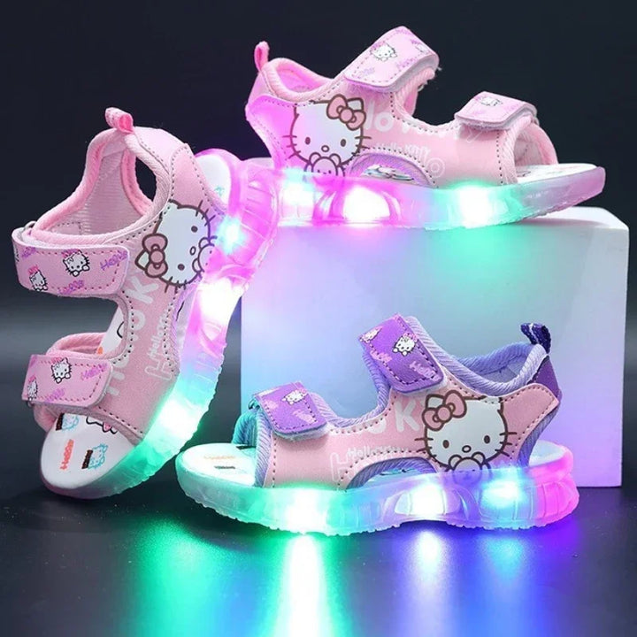 Baby LED Light Sandals – Hello Kitty Anti-Slip Shoes