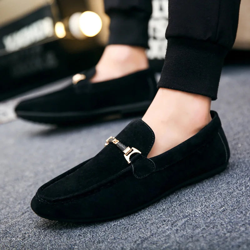 Slip-on Loafers for Men Soft Driving Moccasins High Quality Flats Male Walking Shoes Suede Casual Loafers Summer Men's Shoe