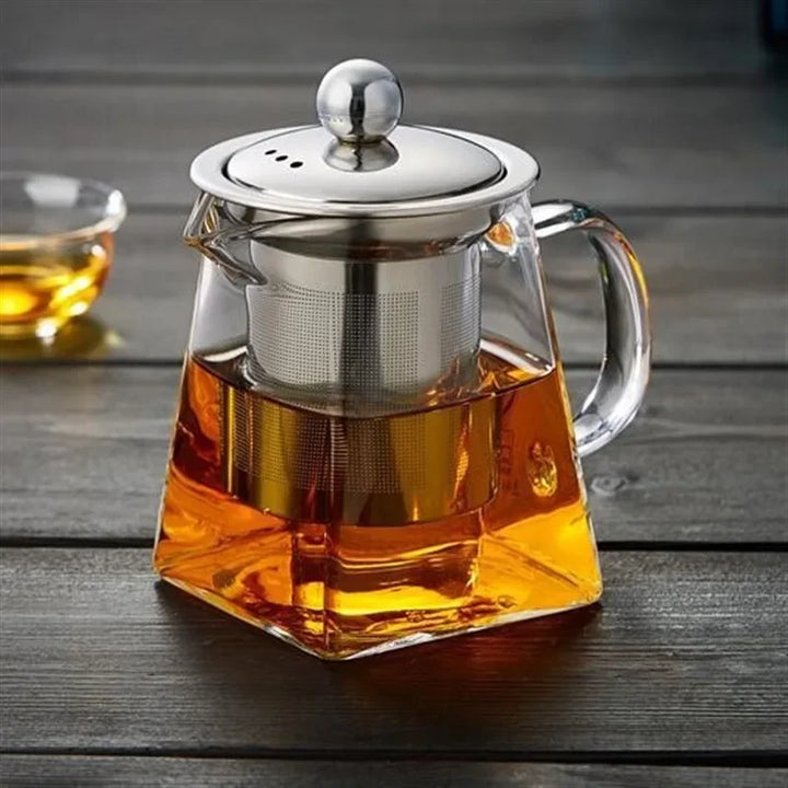 Glass Teapot with Infuser – Elegant Tea Set Kettle