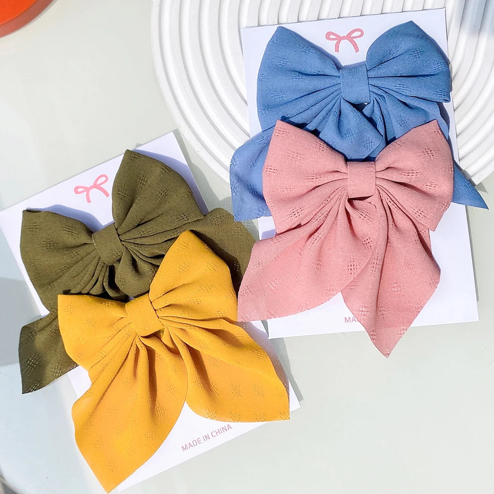 Sweet Print Bow Hair Clips – Summer Accessories