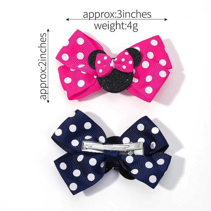 Polka Dot Bow Hair Clips – Toddler Accessories