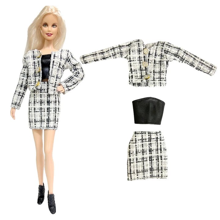 Fashion Skirt Set for 1/6 Doll – Casual Dollhouse Outfit