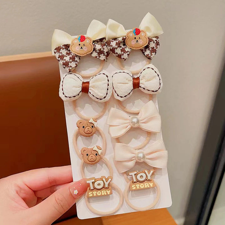 "10pcs Baby Cartoon Hair Bands – Cute Bow Ties