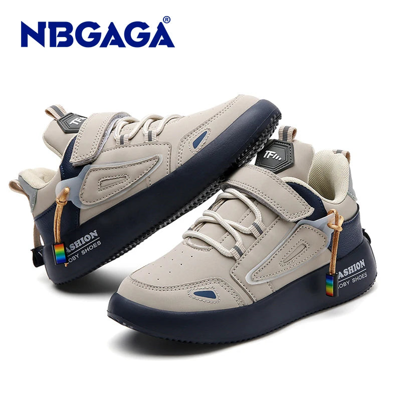 Children Sneakers Boys Shoes Leather Flat Kids Shoes for Lightweight Sports Running Tennis Boy Sneaker Walking Outdoor Shoes