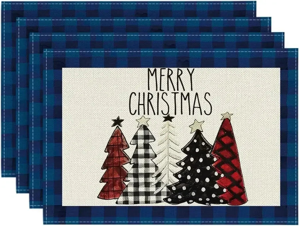 Christmas Placemats – Buffalo Check Plaid Set