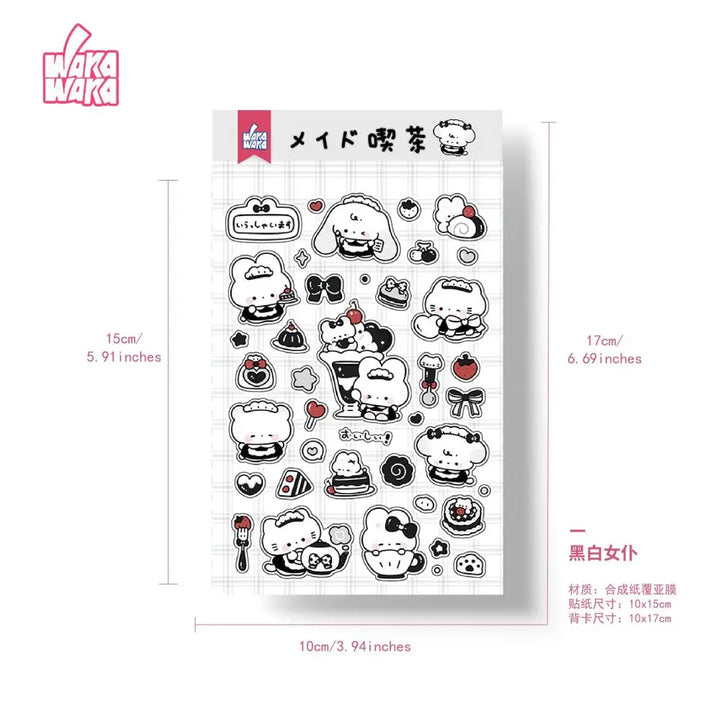 Kawaii Animal Deco Sticker Sheet