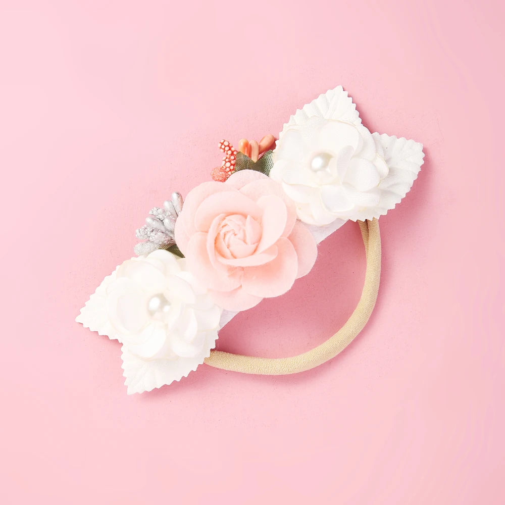 Baby Girl Headband – Elastic Floral Headwear