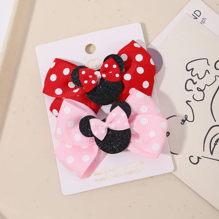 Polka Dot Bow Hair Clips – Toddler Accessories