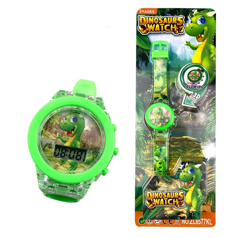 Flash Light Spiderman Kids Watch - Cartoon Character Timepiece