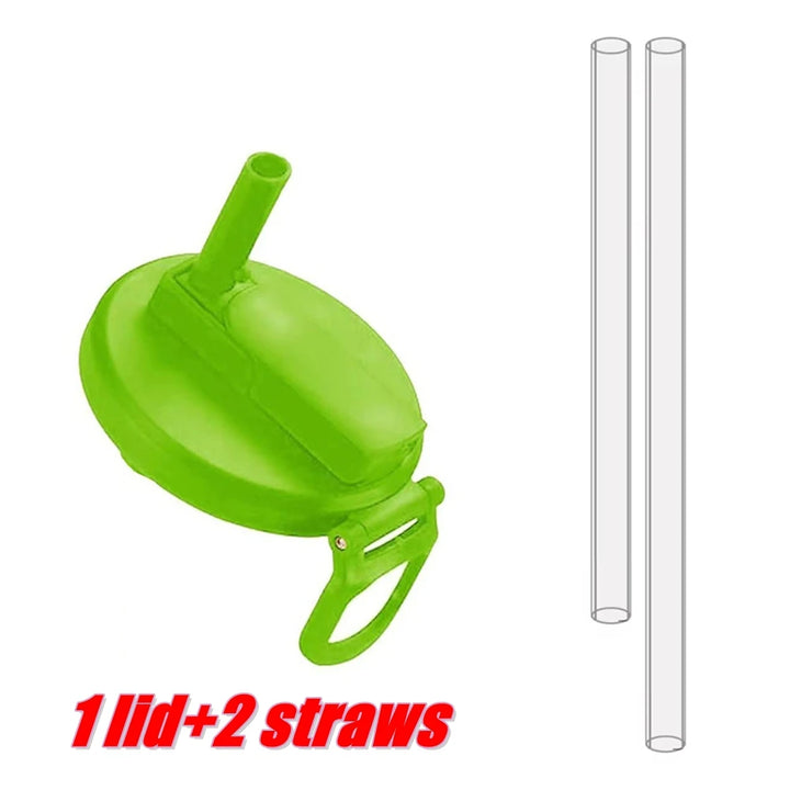 Soda Can Lid with Straws – Reusable Silicone Cover