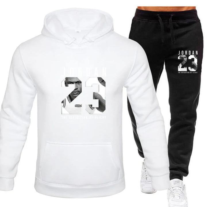 New Men's Sets Spring Autumn Hoodie and Pants 2 Pieces Casual Tracksuit Male Brand Running Jogging Sportswear Suit