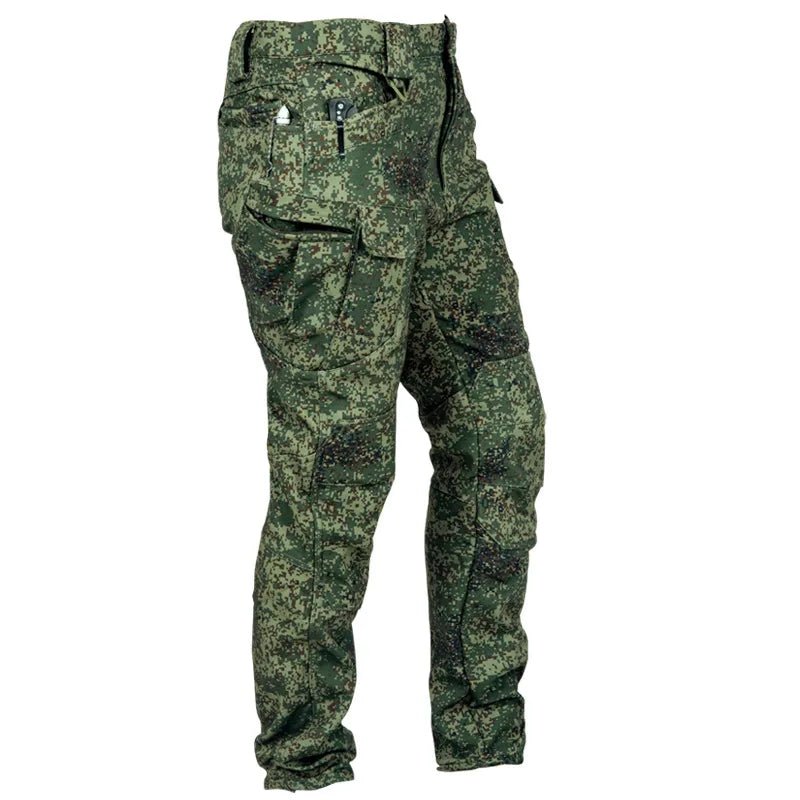 Mens Oversized Fleece Pant For Winter Tactical Joggers Outdoor Camping Ripstop Cargo Pants Working Clothing Hiking Camo Trousers