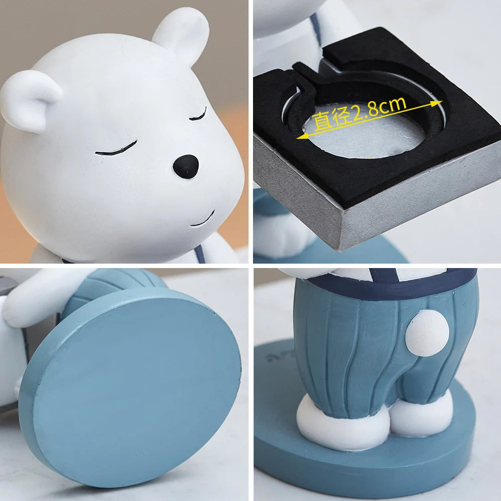 Bear Watch Charger Stand – Cute Desktop Ornament