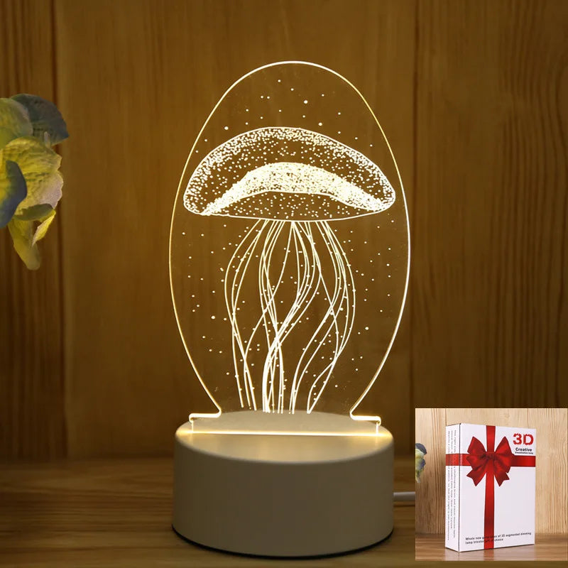 USB Acrylic Night Lights – Xmas Decor