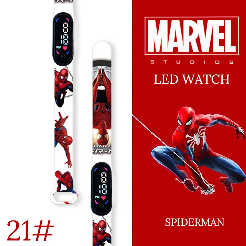 MINISO Spiderman Kids Digital Watch - Waterproof LED Sport Wristband