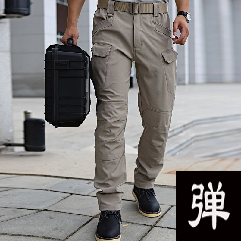 Men's Spring Fall Autumn Elastic Tactical Pants Camping Hiking Fishing Trekking Climbing Outdoor Cargo Trousers Quick Dry Sports