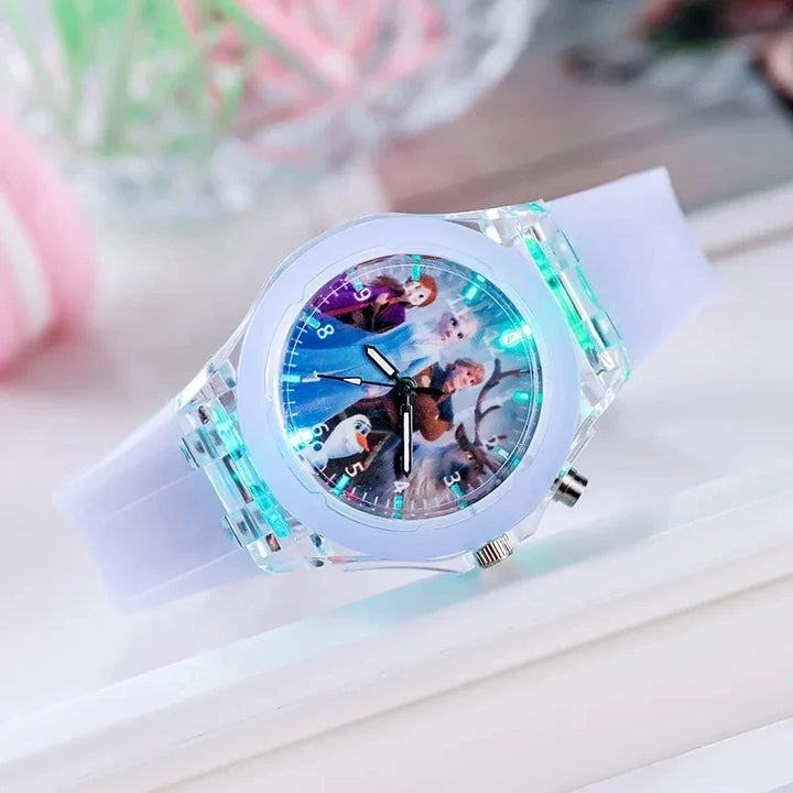 MINISO Disney Frozen LED Watch - Glowing Kids Quartz Wristwatch