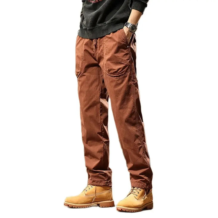 Retro Classic Cotton Cargo Pants Men Casual Loose Baggy Tactical Trousers Streetwear Clothes