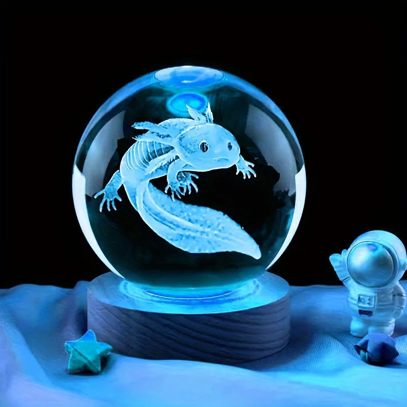 Axolotl Crystal Ball – Night Light Decoration