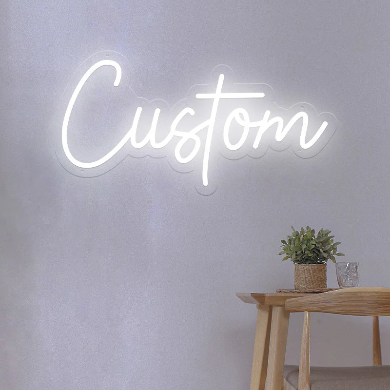 Custom Name Neon Sign Personalized Led Neon Sign Night Light Birthday Wedding Signs Room Bedroom Decoration Wall LED Neon Lamp