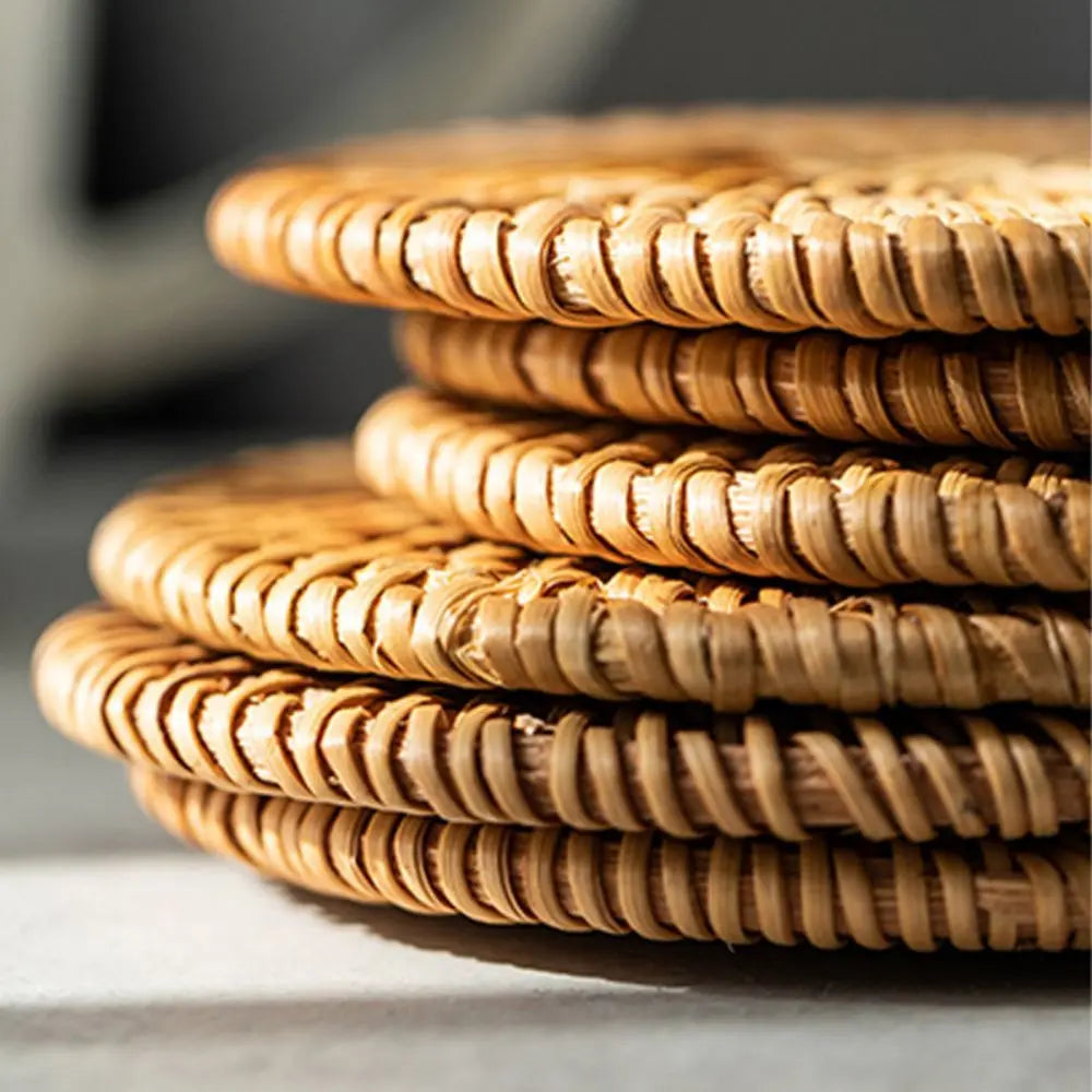 Handmade Rattan Table Mat Set