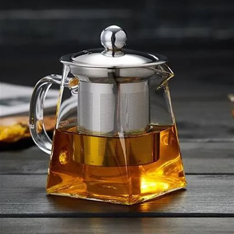 Glass Teapot with Infuser – Elegant Tea Set Kettle